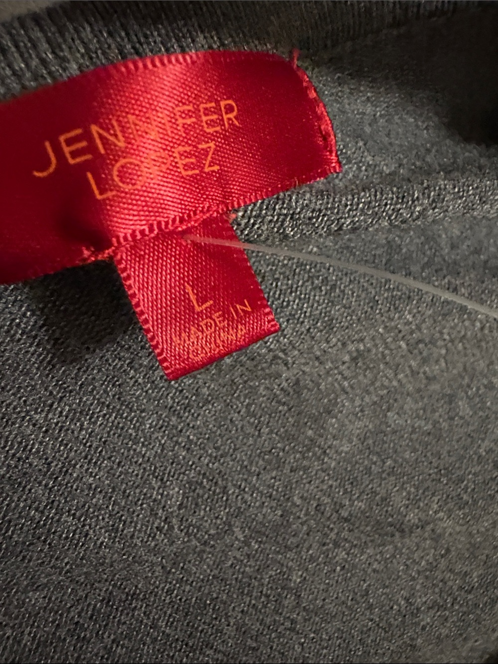 Jennifer Lopez Dark Gray Open-Front Cardigan with Studded Cuffs - Picture 7 of 7